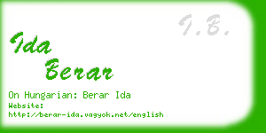ida berar business card